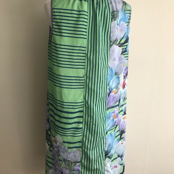 SALE!! EUC! Dream Daily Women's Sz Medium Floral Green/Purple Lightweight Dress - Picture 5 of 12